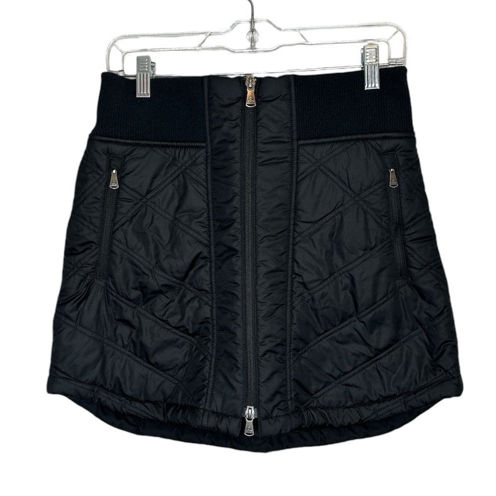 Prana Black Quilted Mini Skirt